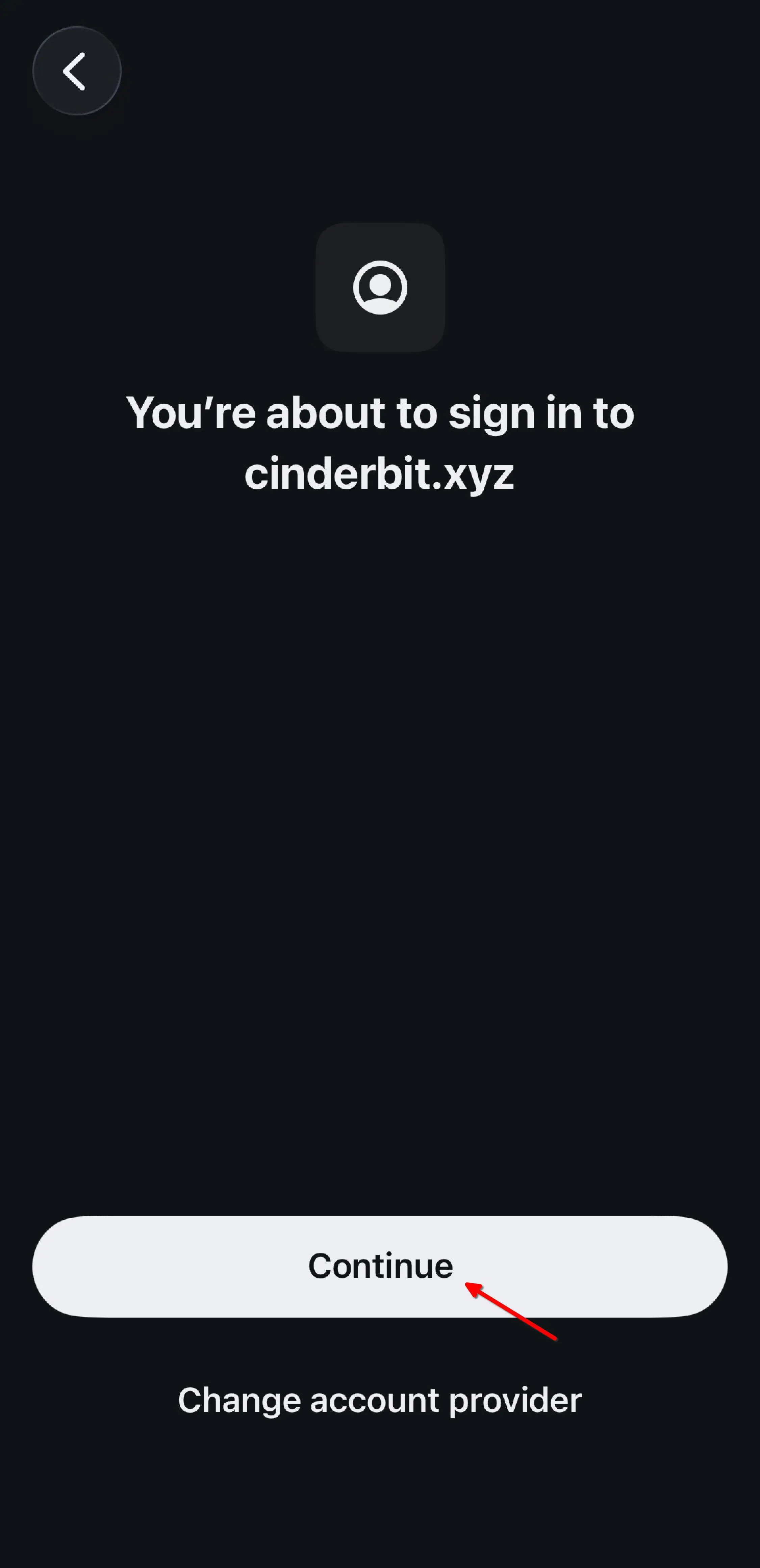 Step 4: Confirm and tap Continue